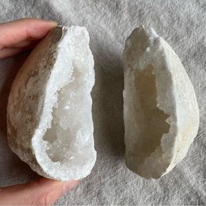 Quartz Geode Pair